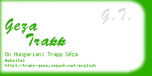geza trapp business card